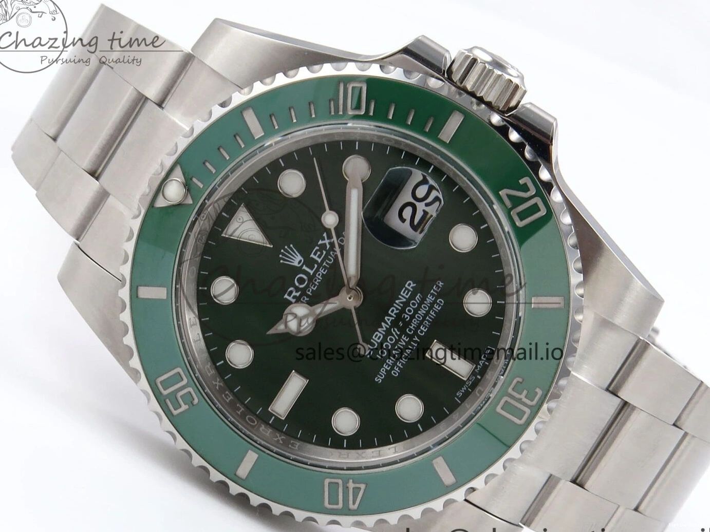 1222 Premium Submariner 116610 LV 40mm RF 1:1 Best Edition Green Ceramic on SS 904L Bracelet Steel VR 1014